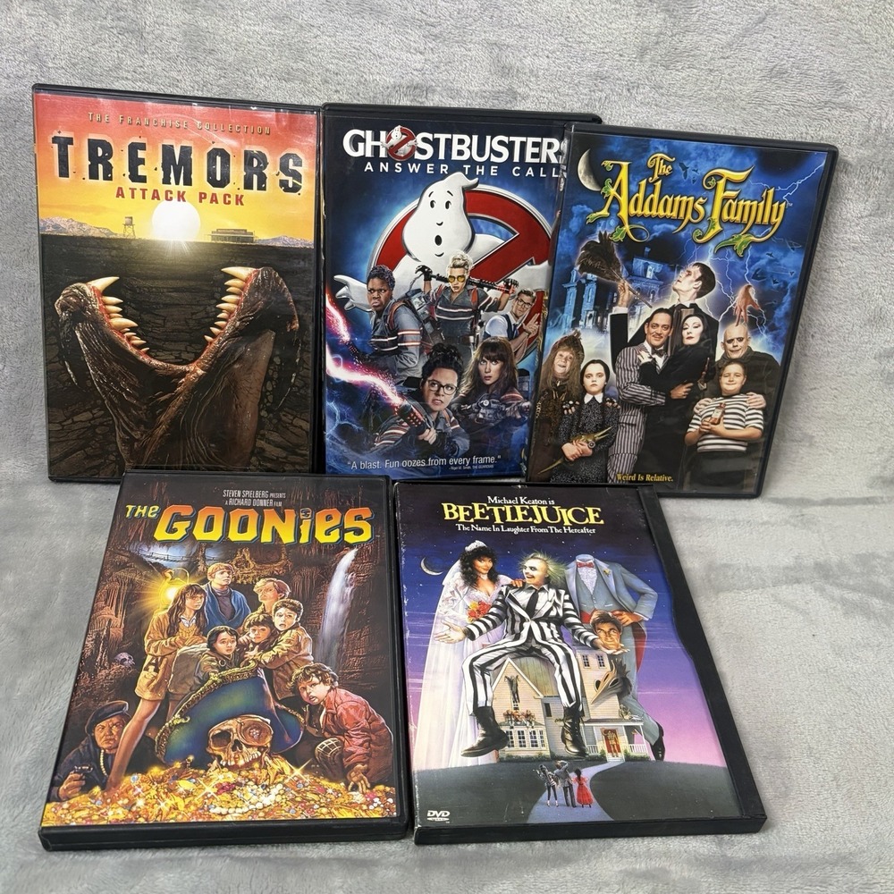 80s‎ 90s Cult Classic DVD Lot Beetlejuice Goonies Addams Family Ghostbusters